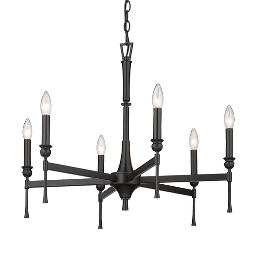 Landon 6-Light Chandelier in Matte Black