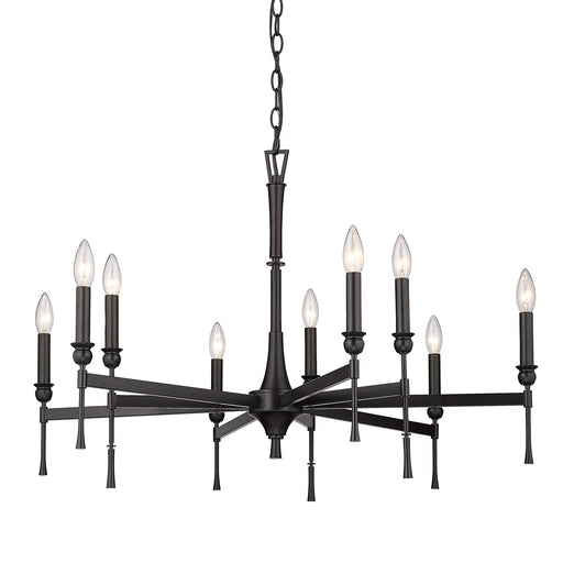 Landon 9-Light Chandelier in Matte Black