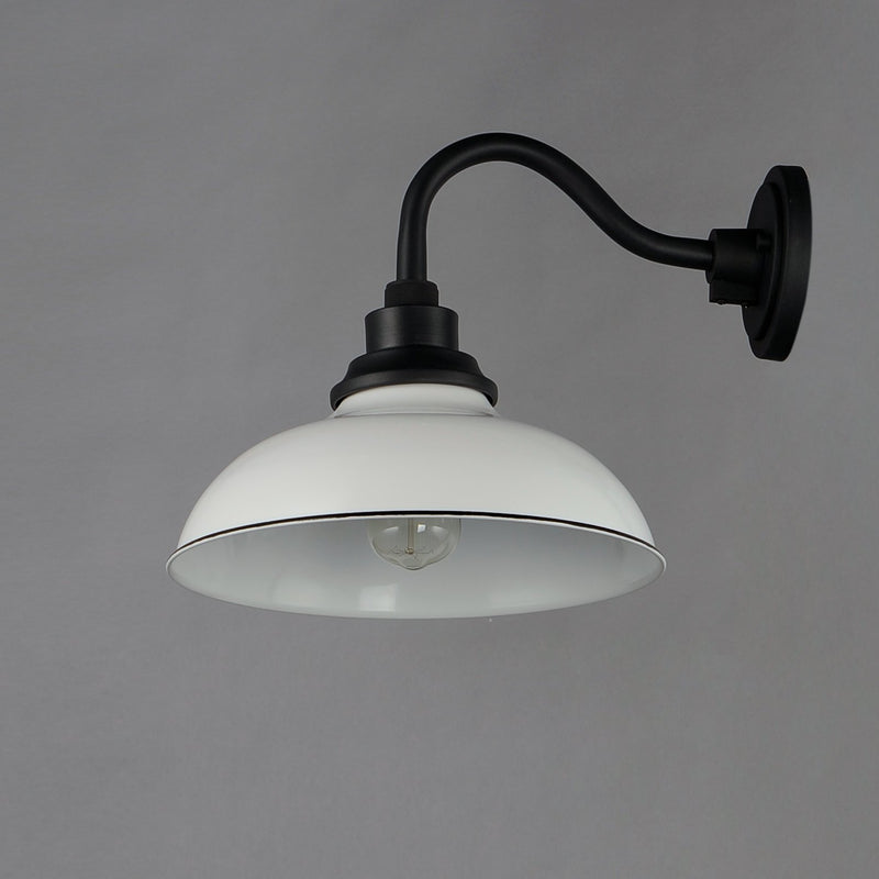 Granville 1 Light Outdoor Wall Sconce in White / Black