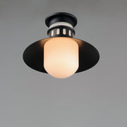 Admiralty 1 Light Outdoor Flush Mount in Black