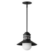 Admiralty 1 Light Outdoor Pendant in Black
