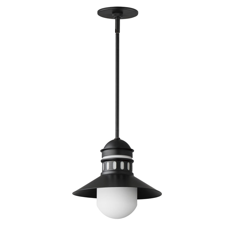 Admiralty 1 Light Outdoor Pendant in Black
