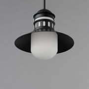 Admiralty 1 Light Outdoor Pendant in Black