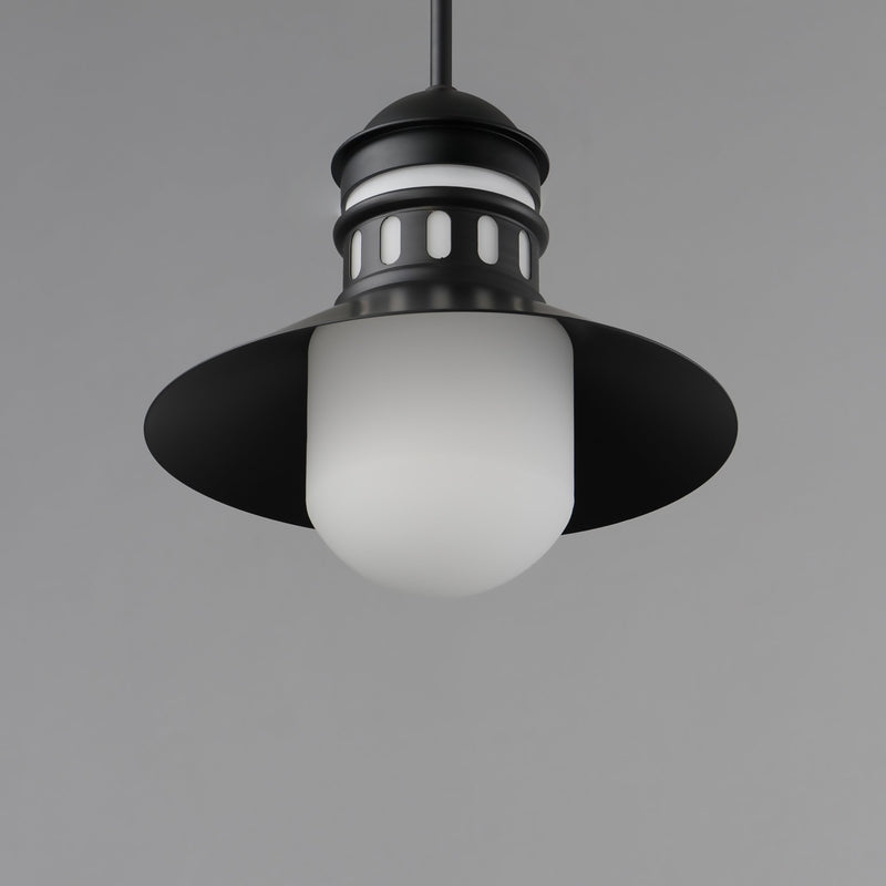 Admiralty 1 Light Outdoor Pendant in Black