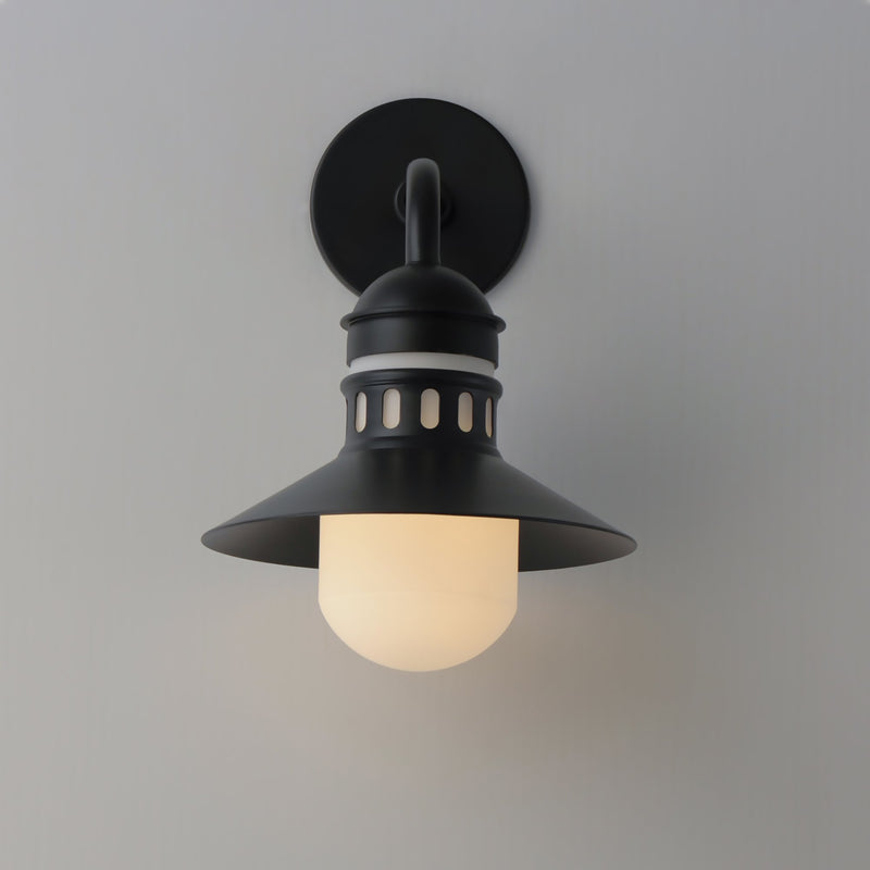 Admiralty 10" 1 Light Outdoor Wall Sconce in Black