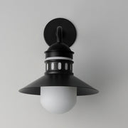 Admiralty 12" 1 Light Outdoor Wall Sconce in Black