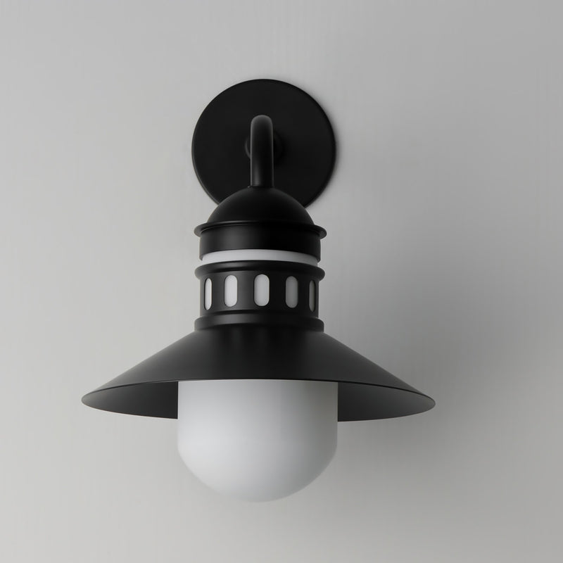 Admiralty 12" 1 Light Outdoor Wall Sconce in Black
