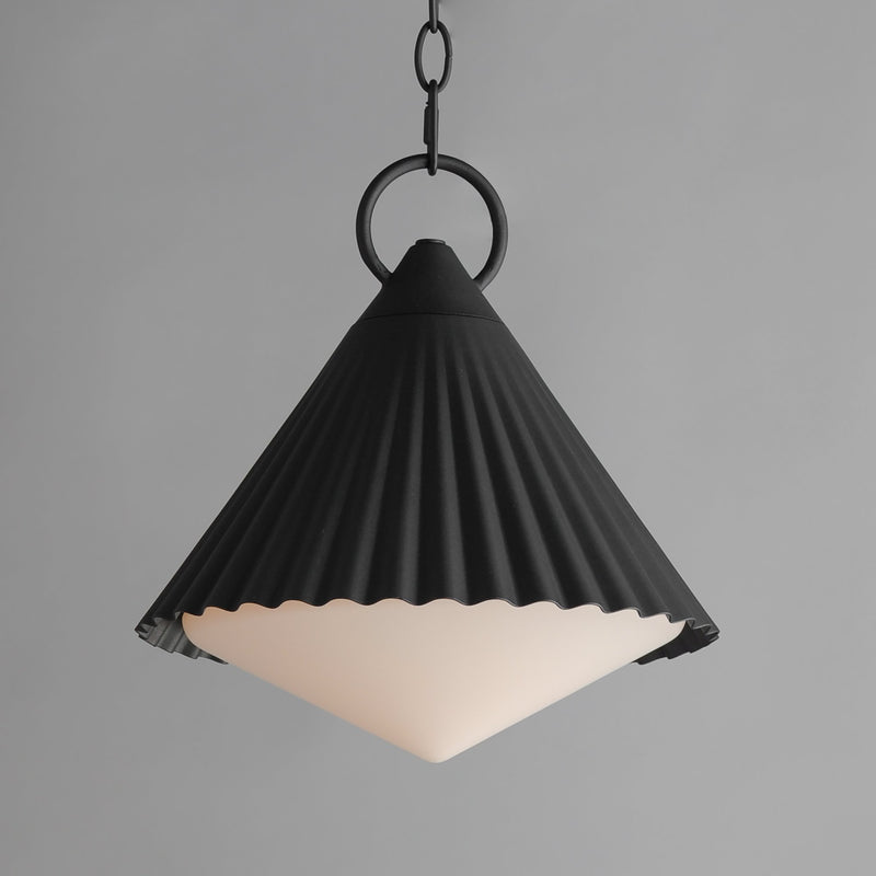 Odette 13" Outdoor Pendant in Black