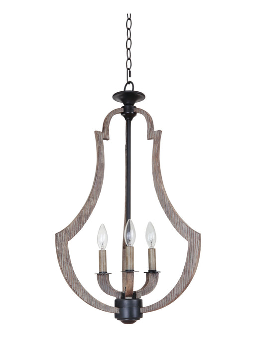 Winton 3 Light 16.5" Foyer in Weathered Pine