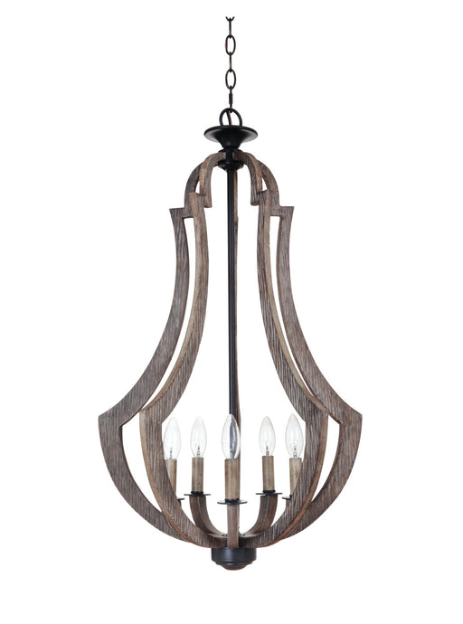 Winton 5 Light 19" Foyer in Weathered Pine