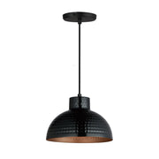 Rockport 10" Pendant in Black / Antique Copper