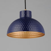 Rockport 10" Pendant in Glossy Navy / Natural Aged Brass