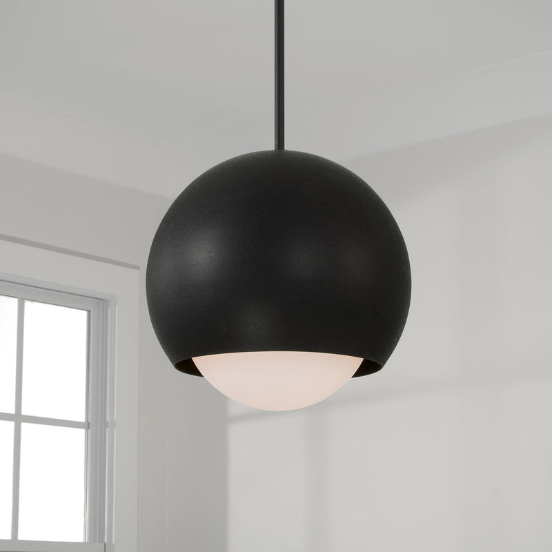 Dolby Globe Pendant in Black Iron