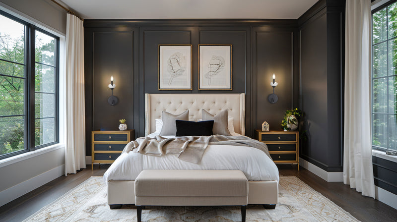 Allistair 1 Light 5.25" Wall Sconce in Matte Black in a room setting