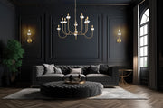 Allistair 1 Light 5.25" Wall Sconce in Modern Gold in a room setting