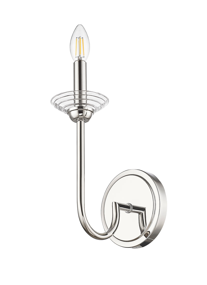 Allistair 1 Light 5.25" Wall Sconce in Polished Nickel