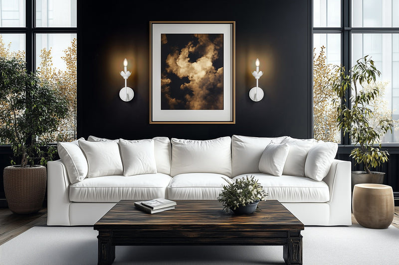 Allistair 1 Light 5.25" Wall Sconce in Tundra White in a room setting