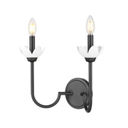 Allistair 2 Light 15" Wall Sconce in Matte Black