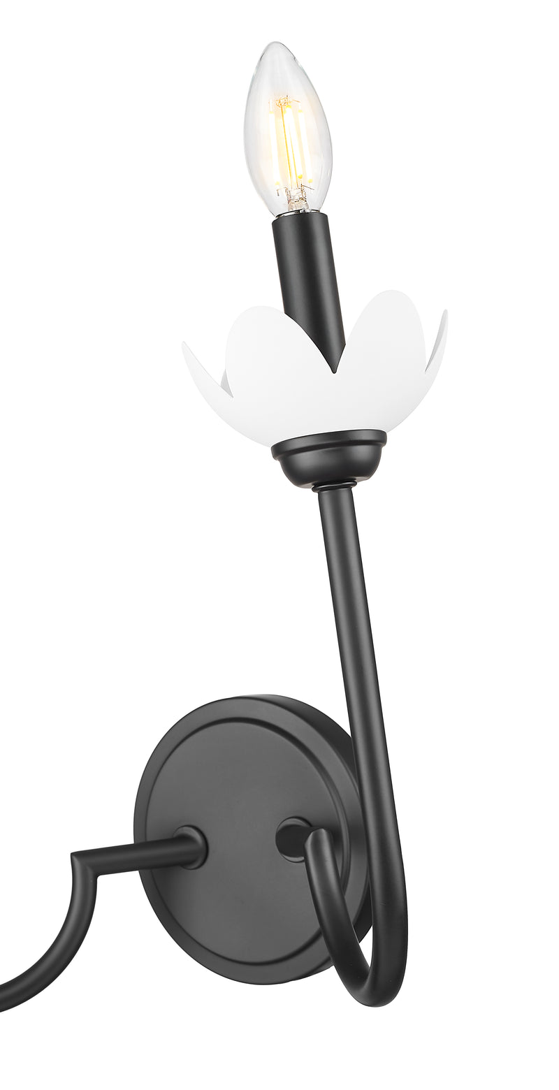 Allistair 2 Light 15" Wall Sconce in Matte Black