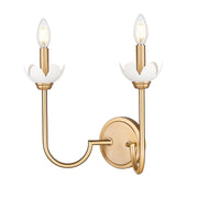 Allistair 2 Light 15" Wall Sconce in Modern Gold