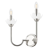 Allistair 2 Light 15" Wall Sconce in Polished Nickel