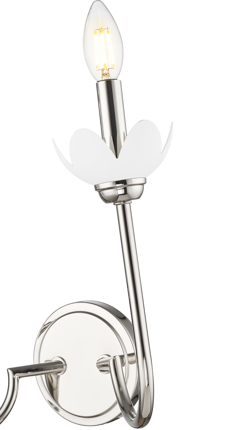 Allistair 2 Light 15" Wall Sconce in Polished Nickel