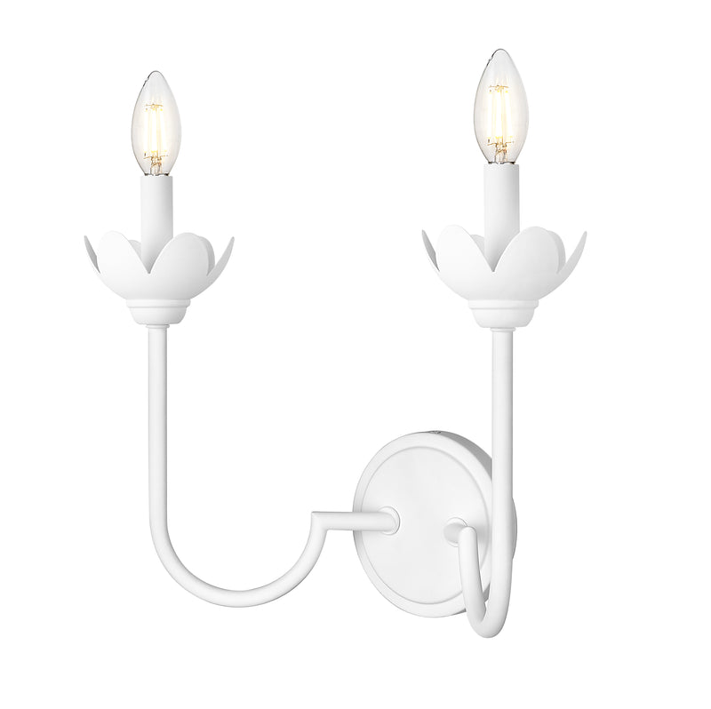 Allistair 2 Light 15" Wall Sconce in Tundra White