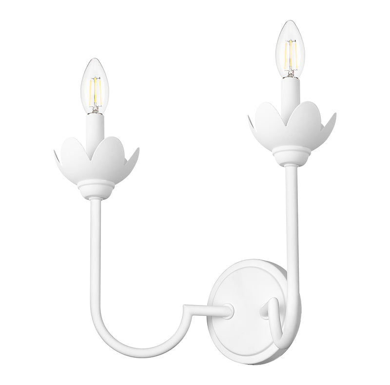 Allistair 2 Light 15" Wall Sconce in Tundra White
