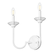 Allistair 2 Light 15" Wall Sconce in Tundra White
