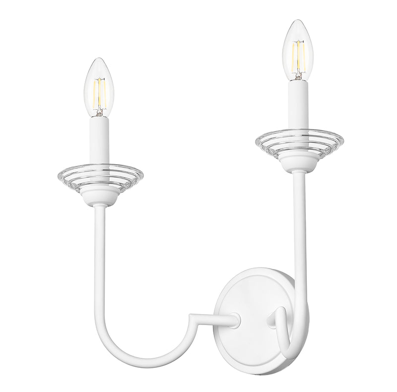 Allistair 2 Light 15" Wall Sconce in Tundra White