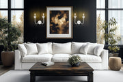 Allistair 2 Light 15" Wall Sconce in Tundra White in a room setting