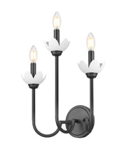 Allistair 3 Light 15" Wall Sconce in Matte Black