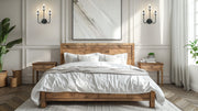 Allistair 3 Light 15" Wall Sconce in Matte Black in a room setting
