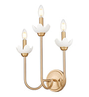 Allistair 3 Light 15" Wall Sconce in Modern Gold