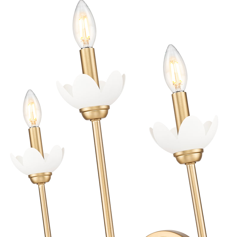 Allistair 3 Light 15" Wall Sconce in Modern Gold
