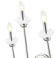 Allistair 3 Light 15" Wall Sconce in Polished Nickel