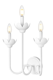 Allistair 3 Light 15" Wall Sconce in Tundra White