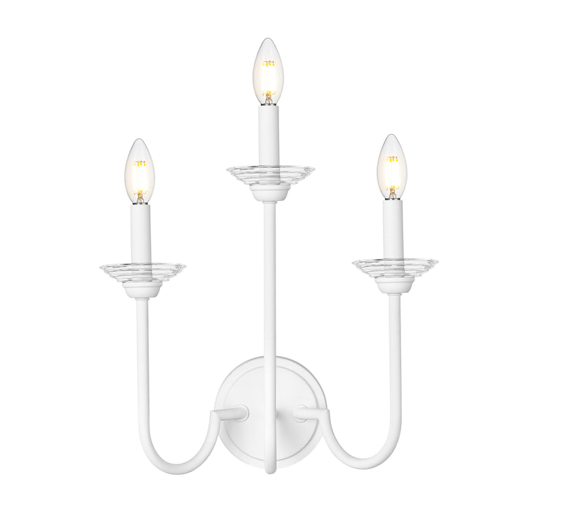 Allistair 3 Light 15" Wall Sconce in Tundra White