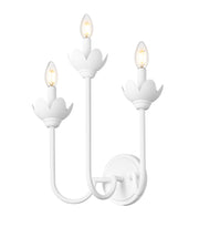 Allistair 3 Light 15" Wall Sconce in Tundra White