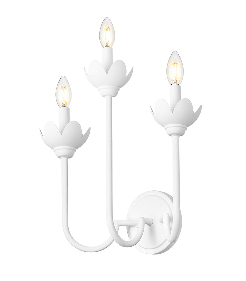 Allistair 3 Light 15" Wall Sconce in Tundra White
