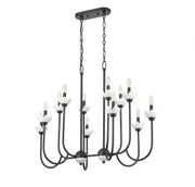 Allistair 12 Light 42" Linear Pendant in Matte Black