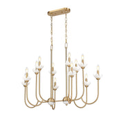 Allistair 12 Light 42" Linear Pendant in Modern Gold