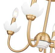 Allistair 4 Light 20" Semi Flush Mount in Modern Gold
