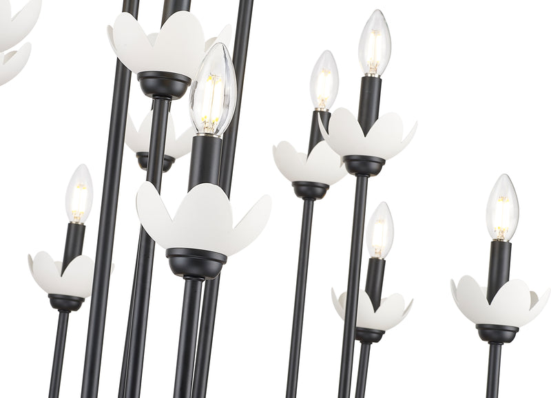 Allistair 16 Light 56" Linear Pendant in Matte Black