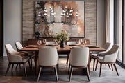 Allistair 16 Light 56" Linear Pendant in Matte Black in a room setting