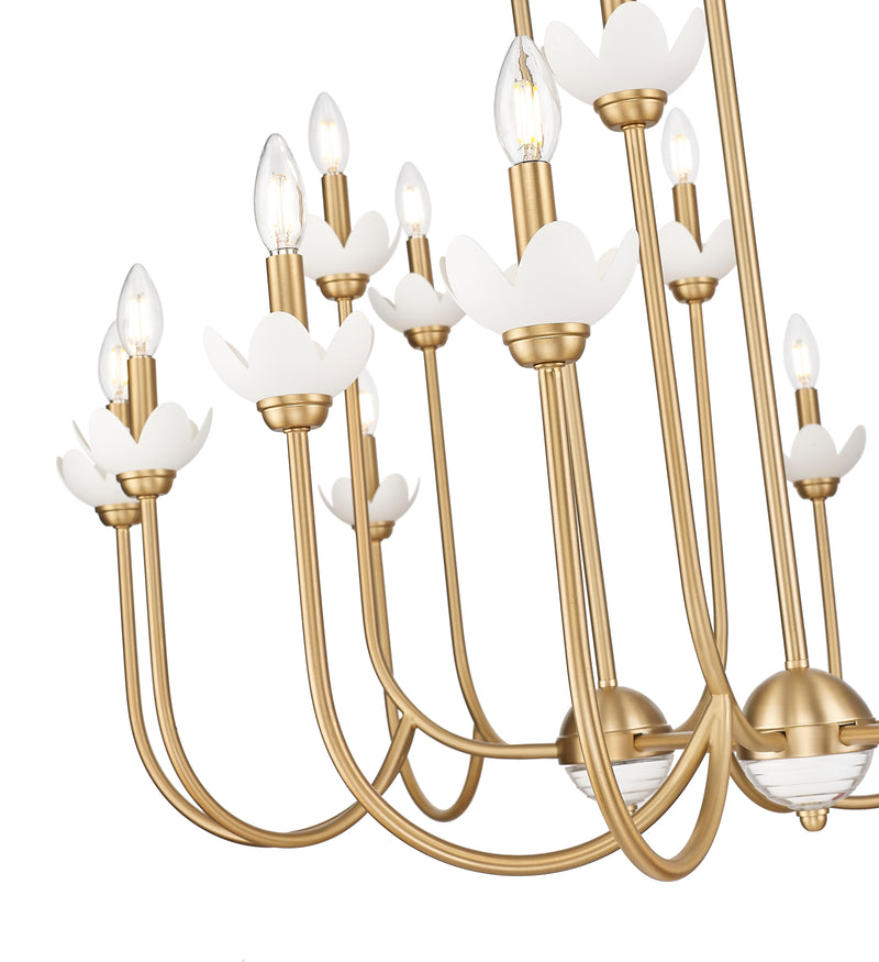 Allistair 16 Light 56" Linear Pendant in Modern Gold