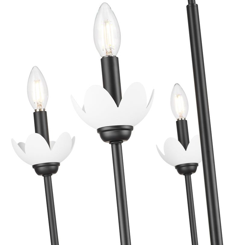 Allistair 5 Light 24" Chandelier in Matte Black