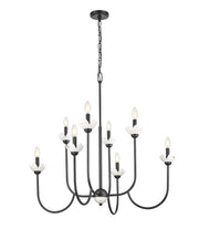 Allistair 8 Light 36" Chandelier in Matte Black