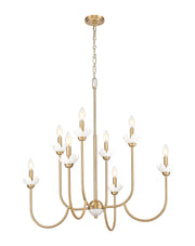 Allistair 8 Light 36" Chandelier in Modern Gold