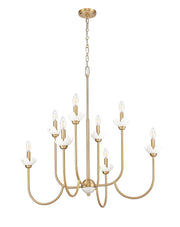 Allistair 8 Light 36" Chandelier in Modern Gold